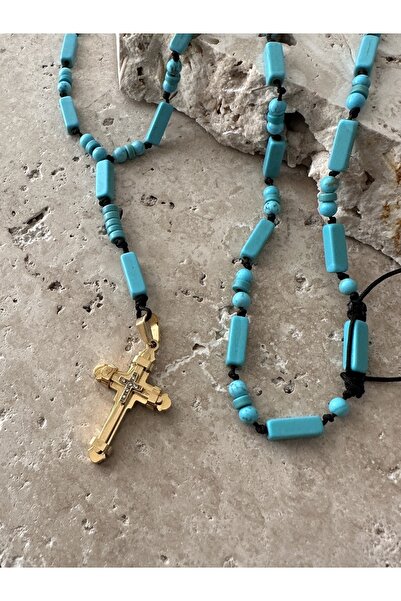 CAPO by Aytaç Yamaç قلادة من حجر الفيروز الأزرق الطبيعي