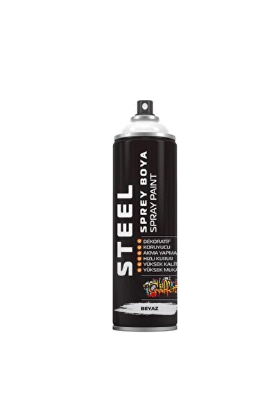 STEEL Beyaz Sprey Boya 200 Ml