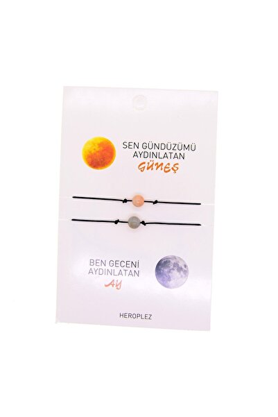 X-Lady Accessories Altın Renk Güneş Ay Arkadaş Şans Bilekliği - 2696