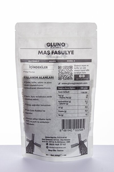 Gluno Glutensiz Maş Fasulye 500g
