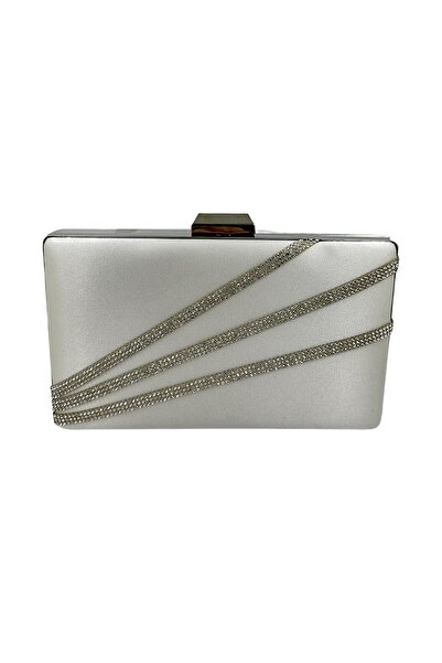 Biçanta Перламутр Колір екрю Атлас Гумус Футляр Гумус Камені Вечірня сукня Сумка Нічна сумка Дугун Нісан Портфель