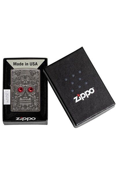 Zippo Crystal Eyes Skull / Kristal Gözlü Kafatası Armor Case Çakmak
