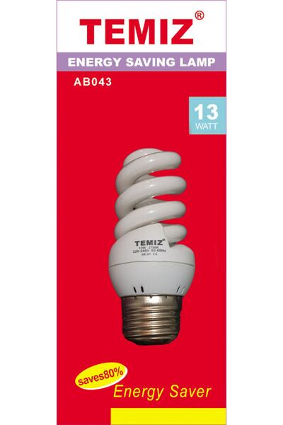 Temiz TEMİZ Günışığı(E27) Spiral Enerji Tasarruflu Ampul