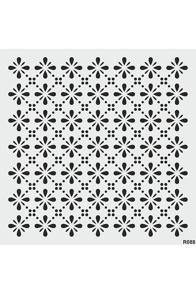STENCİLTASARIM Stencil Design R088 Consecutive Pattern Wall Wood Glass Fabric Painting Template