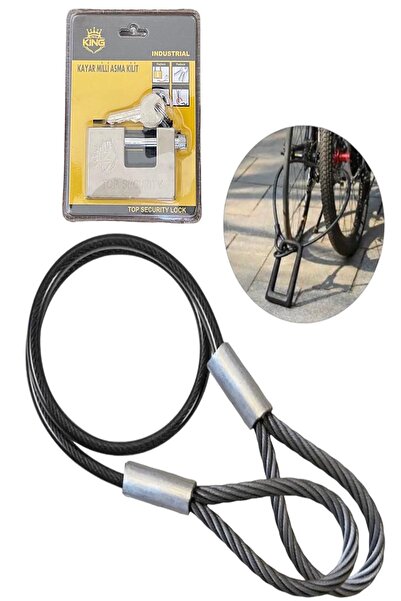 LİDERSAN ÇELİK motorsiklet 1,4 metre 10 mm Kesilmez Çelik Halat Motorsiklet B...
