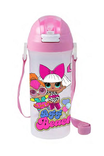 krommet Bff 610 Cc School Water Bottle with Straw and Hanger - Bpa Free