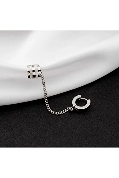 TakıConcept Üst Deliksiz Alt Delikli Halka Çelik Küpe