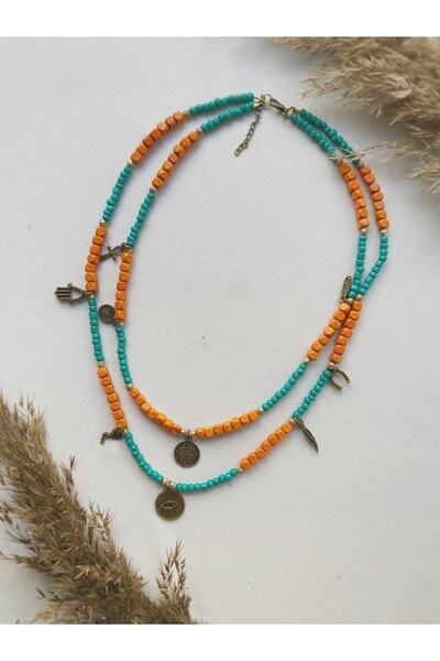 Atölye Merdiven Otantik Tılsım Kolye Şans Ve Koruma Objesi Çift Renkli Bohem ...