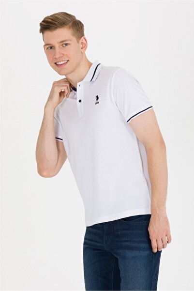 U.S. Polo Assn. μπλουζάκι πόλο μπλουζάκι με λαιμόκοψη