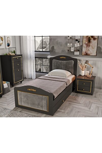 MERLİN MOBİLYA Merlin Mobilya Tokyo Antrasit Yavrulu Yatak