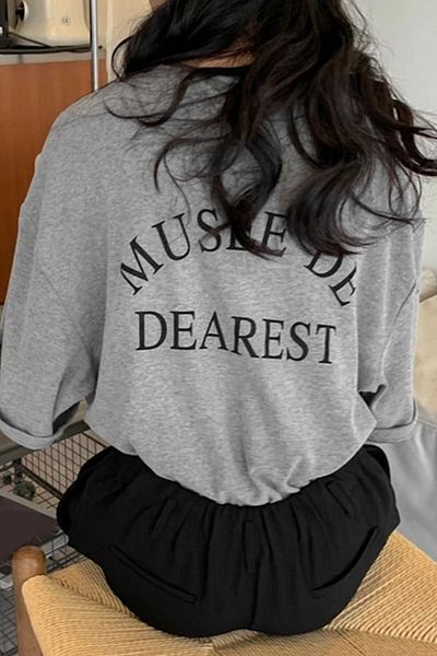 AMMA Unisex Musee de Dearest Printed Oversize 100% Cotton Boyfriend T-shirt