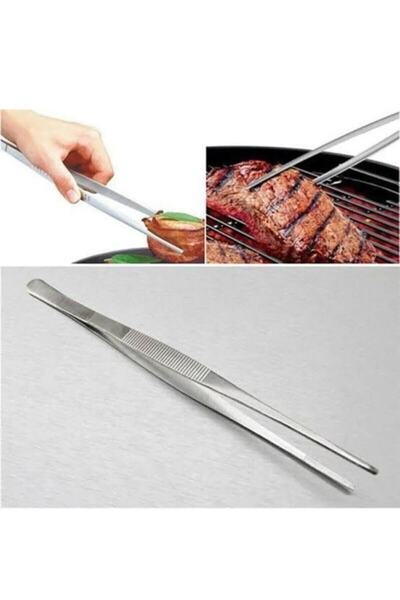 abnturk Pratik Et Cımbız Maşa Pişirme Cımbızı Çelik Maşa 30cm Mangal ve Mutfa...