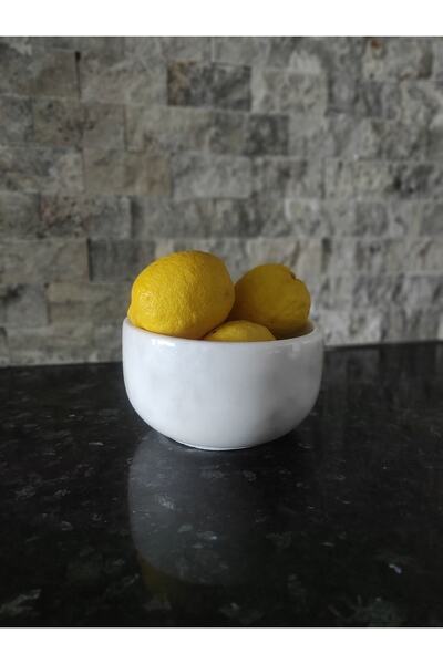 Zeybek Marble Πραγματικό μαρμάρινο μπολ για παρουσίαση φρούτων & διακοσμητικό...