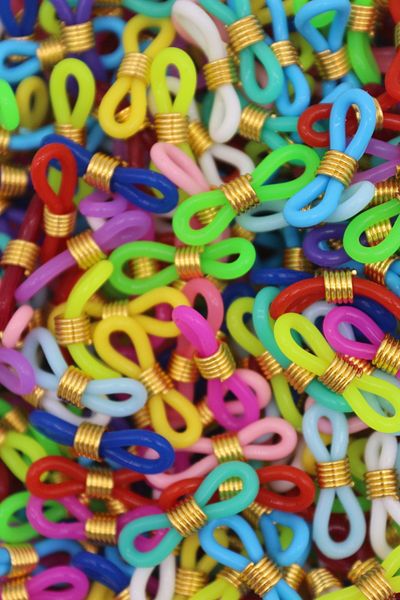 Hobimos 50 Pieces (25 Pairs) Colored Glasses String Attachment, Glasses Chain Tie Attachment