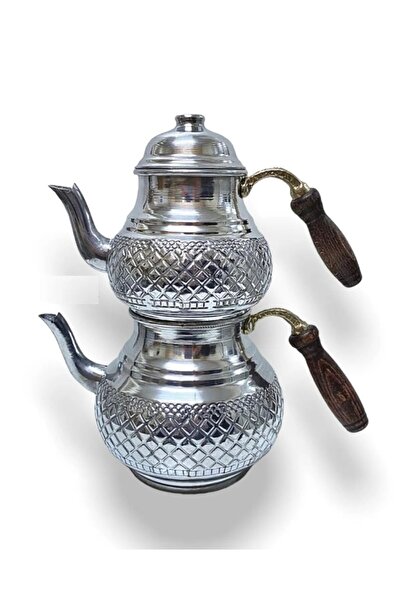 qpazar Bakır Görünümlü Alüminyum Çaydanlık Orta Boy 2,85 ml Kalınlık 1.2 Mm