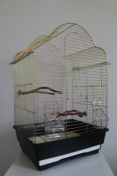 Petistera 3 Kapılı Çekmeceli Galvaniz Kuş Kafesi 67X42X32 cm