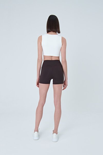 UP&FIT Push Up Pantaloni scurți de recuperare cu talie înaltă Colanți maro închis