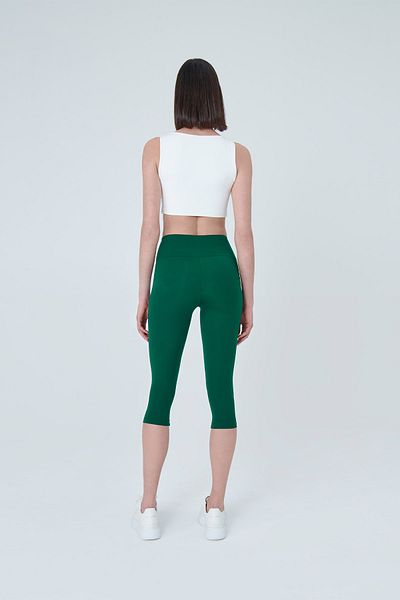 UP&FIT Push Up High Waist Capri Leggings Green
