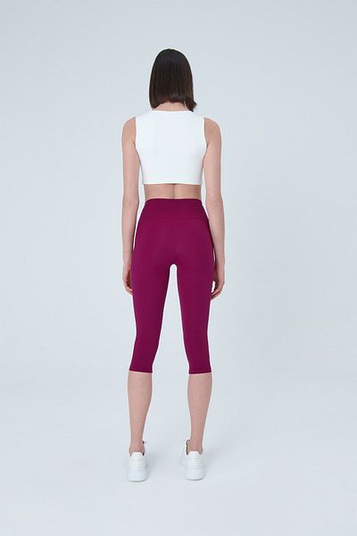 UP&FIT Push Up High Waist Recovery Capri Leggings Plum