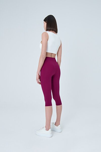 UP&FIT Push Up High Waist Recovery Capri Leggings Plum