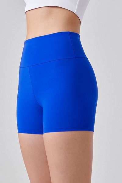 UP&FIT Push Up High Waist Tummy Control Σορτς Κολάν Saks Blue