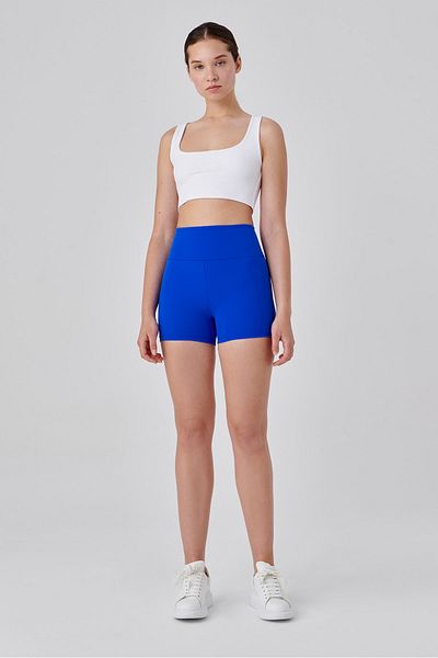 UP&FIT Push Up High Waist Tummy Control Σορτς Κολάν Saks Blue