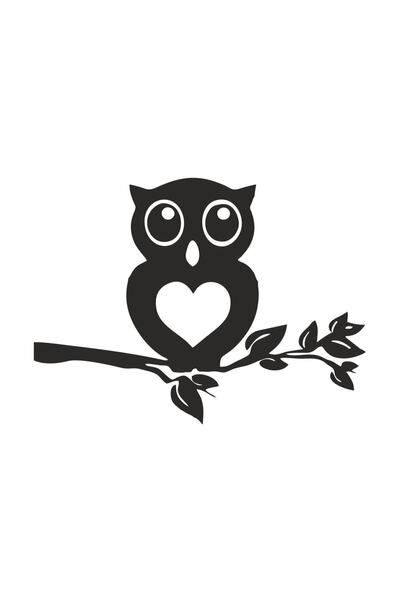 Sticker Fabrikası ملصق البومة 00456 19x14 سم