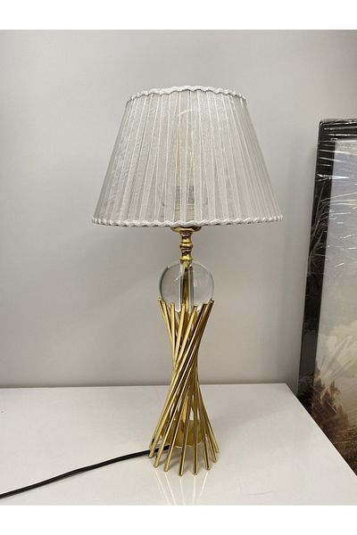 asellus Misbah Twist Lampshade "Knitted Hat" Table Lamp Crystal Glass Gold Plated, lampshade