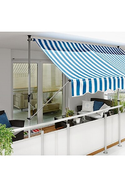 Sunfun Teleskopik Tente Mavi-beyaz 250x130 Cm Kolay Kurulumlu