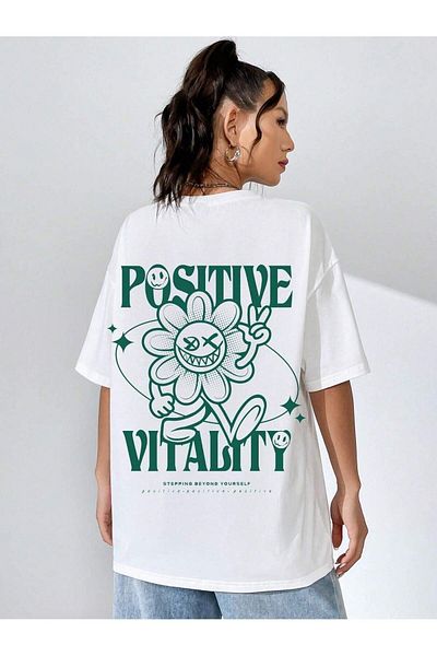 Jose Clothing UNISEX ΛΕΥΚΟ ΤΥΠΩΜΕΝΟ ΥΠΕΡΜΕΓΕΘΕΣ ΚΟΝΤΟΜΑΝΙΚΙ ΜΠΟΥΛΟΣ