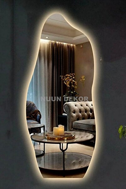 NUUN DEKOR ASİMETRİK LEDLİ BOY AYNASI - TRAFOLU