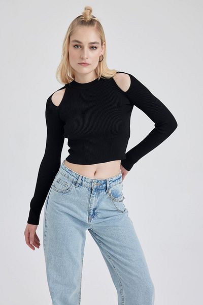DeFacto Slim Fit svetr Crew Neck A2061ax23au