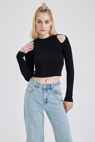 DeFacto Slim Fit Bisiklet Yaka Kazak A2061ax23au