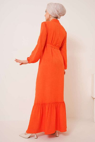 VOLT CLOTHİNG Rochie cu nasturi cu guler cu volane de damă
