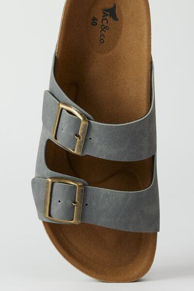 AC&Co / Altınyıldız Classics Ανδρικές παντόφλες με πόρπη με διπλή ζώνη