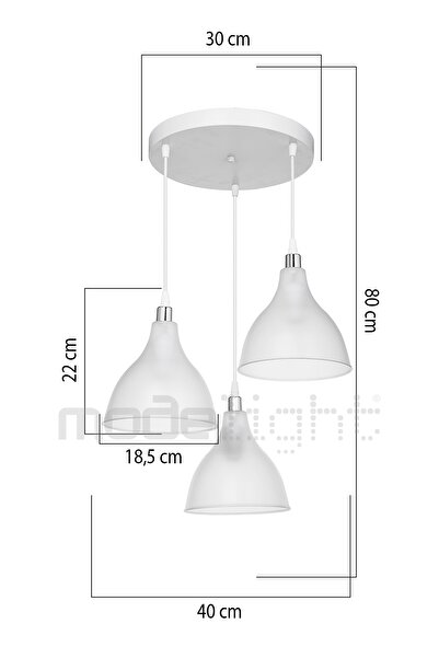 Modelight RONDA 3LÜ ÇEMBER SARKIT ŞEFFAF SALON-OTURMA ODASI-ÇOCUK ODASI-YATAK ODASI-YEMEK ODASI-ANTRE-MUTFAK