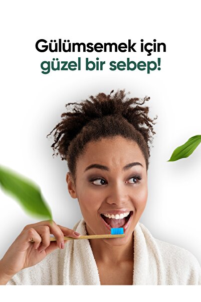 TBRUSH Doğal Bambu Vegan Diş Fırçası - 4 adet- Orta Sert (Medium) - Plastiksiz