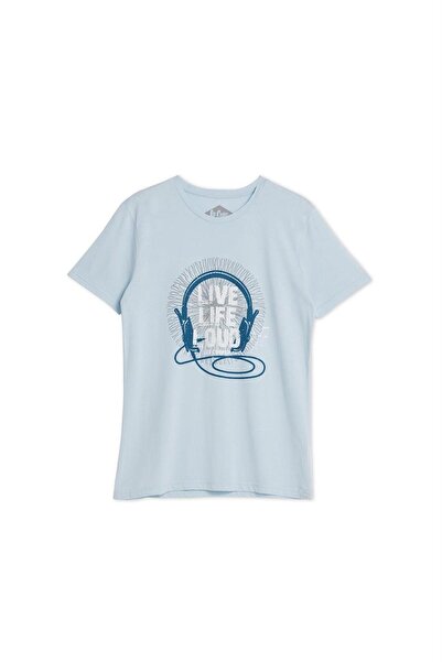 Lee Cooper Paul Erkek O Yaka T-Shırt Mavi