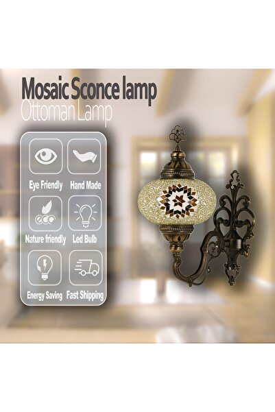 mosland home Dekoratif Mozaik Lamba Avize Aydınlatma Duvar Lambası Aplik