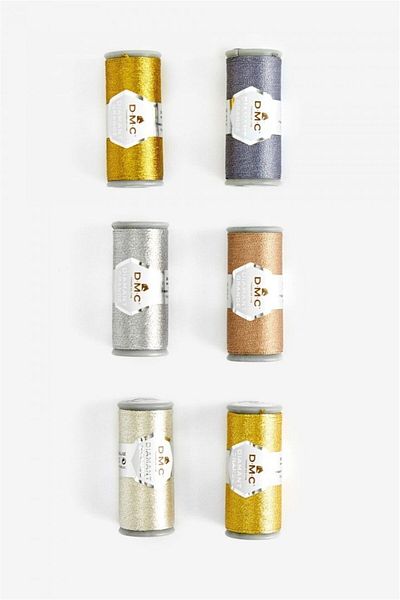 Dmc Silvery Embroidery Cross Stitch Floss, Daimant Grande Hand Embroidery Simi Set of 6