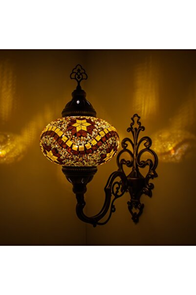 mosland home Mozaik Aplik Otantik Gece Lambası El Yapımı Mozaik Bahçe Aplik