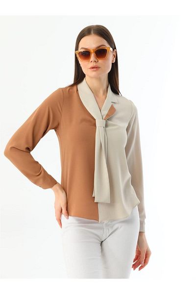 Vizyon Park Cream Mink Blouse Jessica Fabric