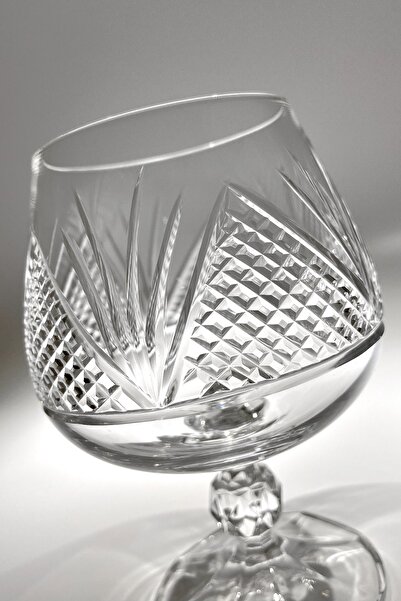 Bohemia Collection Sterna Kristal 6'lı Kahve Yanı Su Bardağı / Konyak Kadehi Seti 250cc Katrina Model