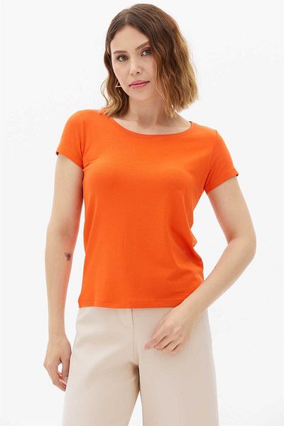 Two Mail Βασική μπλούζα με κοντομάνικο ORANJ