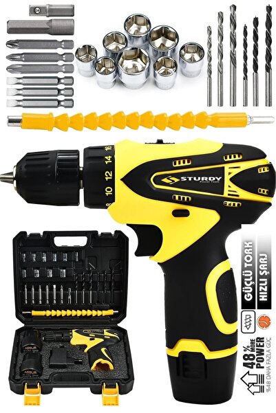 Sturdy Japon Technology 58v10ah Sandero Seri Metal Şanzuman Şarjlı Çift Akülü...