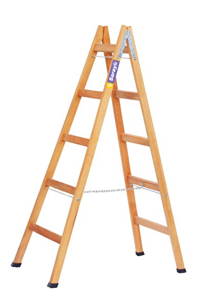 Saraylı Xxx Ahşap Merdiven Gürgen Ağacı Çift Çıkışlı A Tipi 5 5 Basamaklı