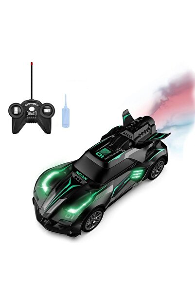 Apera Bn56 Uzaktan Kumandalı Şarjlı Duman Atan Oyuncak Araba 18 Cm Siyah Led Işıklı