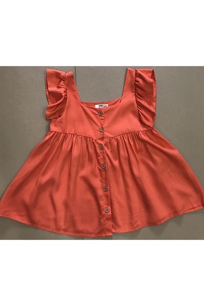 Çikoby Girl's Strap Woven Bluz