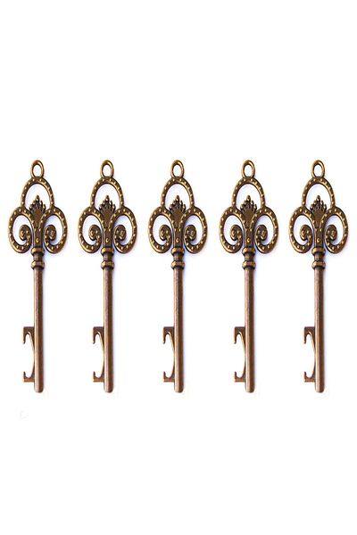 Sensoria Love Key 5-Piece Decorative Opener Coke Soda and Bottle Opener Copper