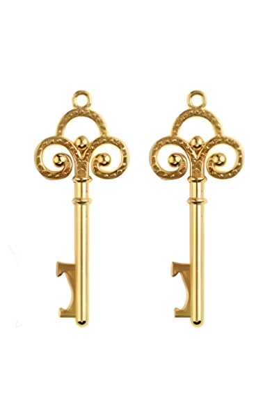 Sensoria Aşk Anahtarı 2'li Dekoratif Açacak Kola Gazoz Soda Ve Şişe Açacağı Gold